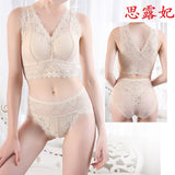New cross-border e-commerce explosion models full lace no trace underwear female bra sexy bra beauty back no steel ring bra