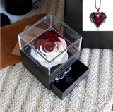 Valentines Day Gift Women Rose Jewelry Box Dried Flower Real Flowers Eternal Roses In Box