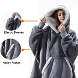 Oversized Hoodies Sweatshirt Women Winter Hoodies Fleece Giant TV Blanket With Sleeves Pullover Oversize Women Hoody Sweatshirts