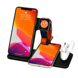 15W Qi Wireless Fast Charger Stand For iPhone Foldable Charging Dock Airpod