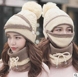 Beanie Hat with Scarf and Mask