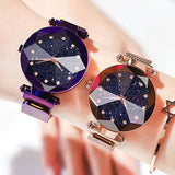 Ladies Magnetic Starry Sky Clock Luxury Women Watches Fashion Diamond