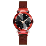 Ladies Magnetic Starry Sky Clock Luxury Women Watches Fashion Diamond