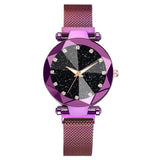 Ladies Magnetic Starry Sky Clock Luxury Women Watches Fashion Diamond