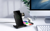 15W Qi Wireless Fast Charger Stand For iPhone Foldable Charging Dock Airpod