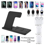 15W Qi Wireless Fast Charger Stand For iPhone Foldable Charging Dock Airpod