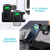 15W Qi Wireless Fast Charger Stand For iPhone Foldable Charging Dock Airpod