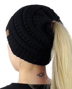 Ponytail Knit Beanie