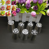 Stainless Steel Pastry Nozzles - Russian Tulip Icing Tool (7pcs)