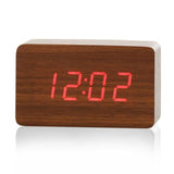 Mini Cube LED Wooden Alarm Clock